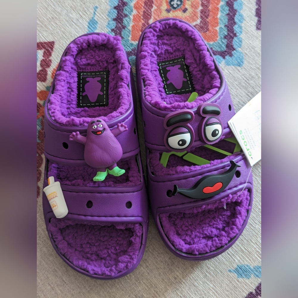 Crocs x McDonald's Grimace women's size 6, men's size 4 NIP